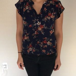Floral sheer top